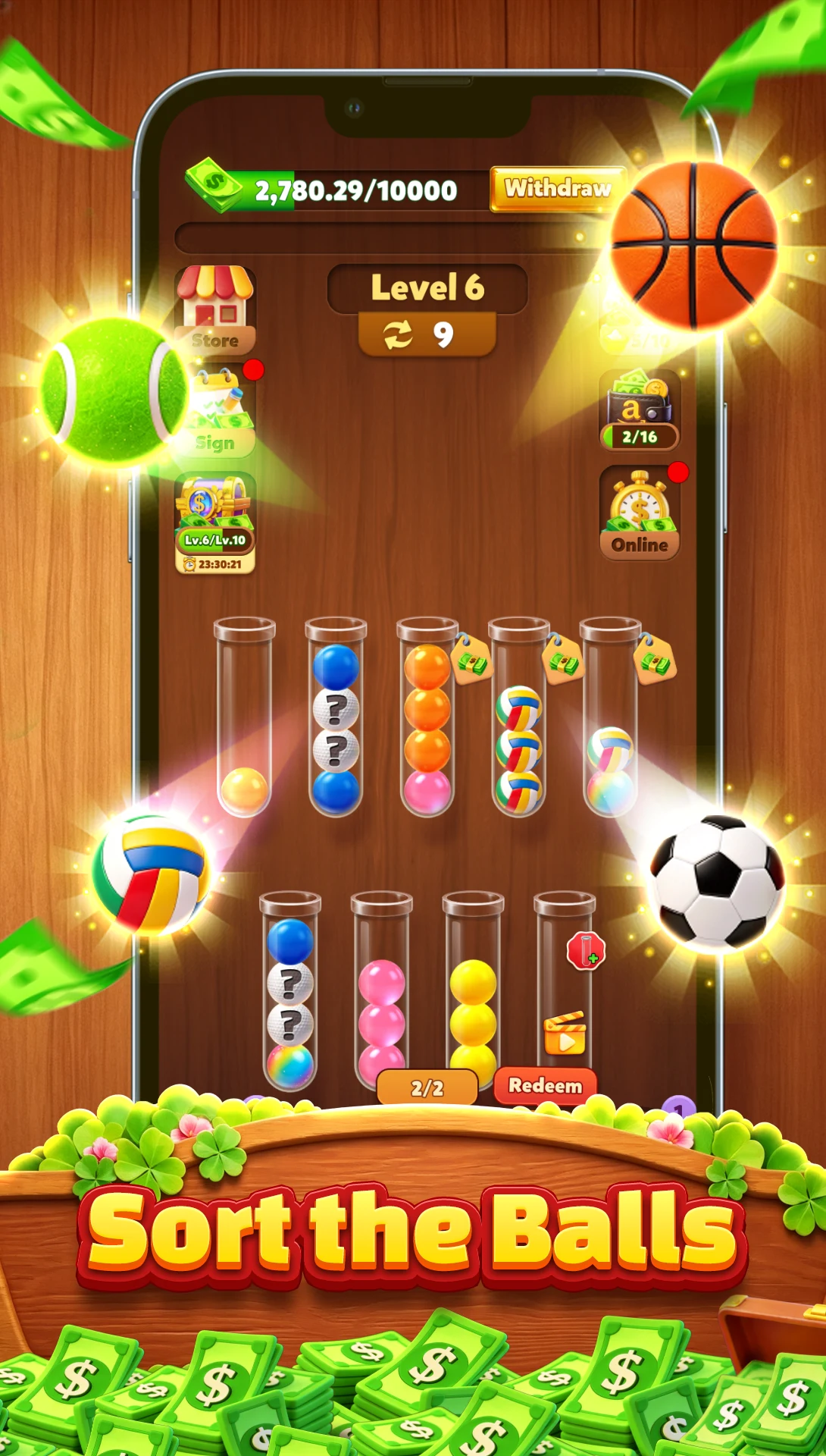 Wood Ball Sort screenshot